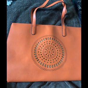 Neiman Marcus oversized bag orange